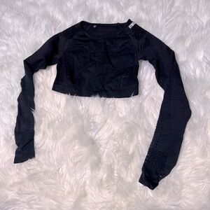Gymshark‎ black crop top size M